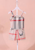 Berry Plaid Rompers