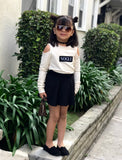 Open shoulder "VOGUE" sweater
