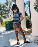 Open shoulder "VOGUE" top