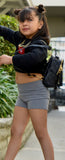 Black "SUP" crop sweater