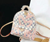 Pink Print Elegant Shoulder Backpack