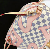 Pink Print Elegant Shoulder Backpack